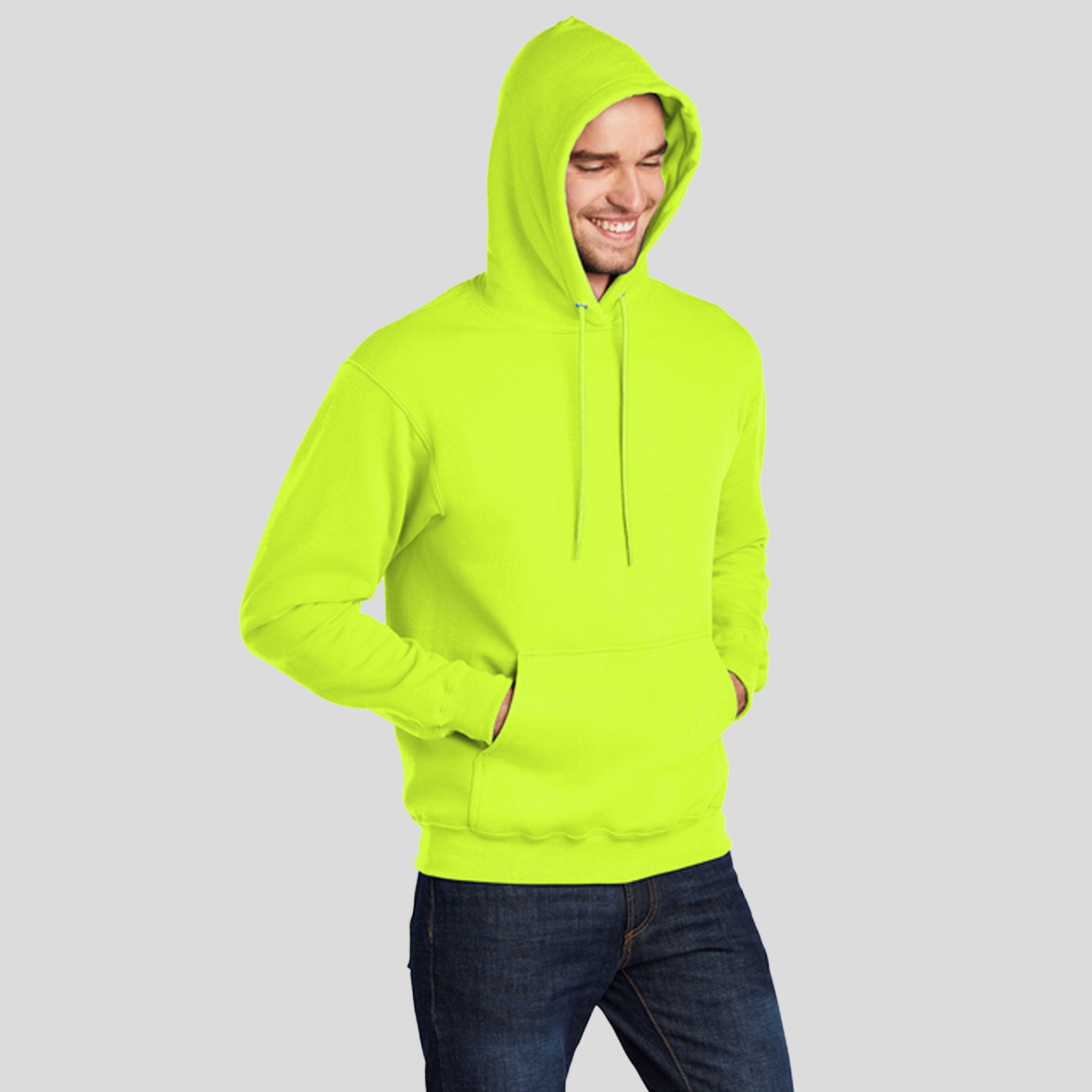 Tall Core Fleece Pullover Hooded Sweatshirt | Safety Green