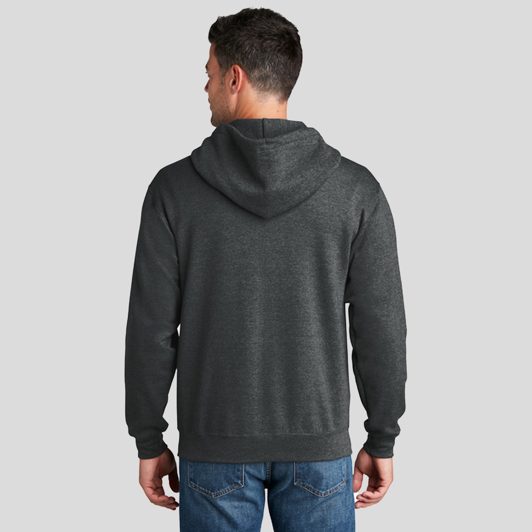 Core Fleece Full-Zip Hooded Sweatshirt | Black Heather