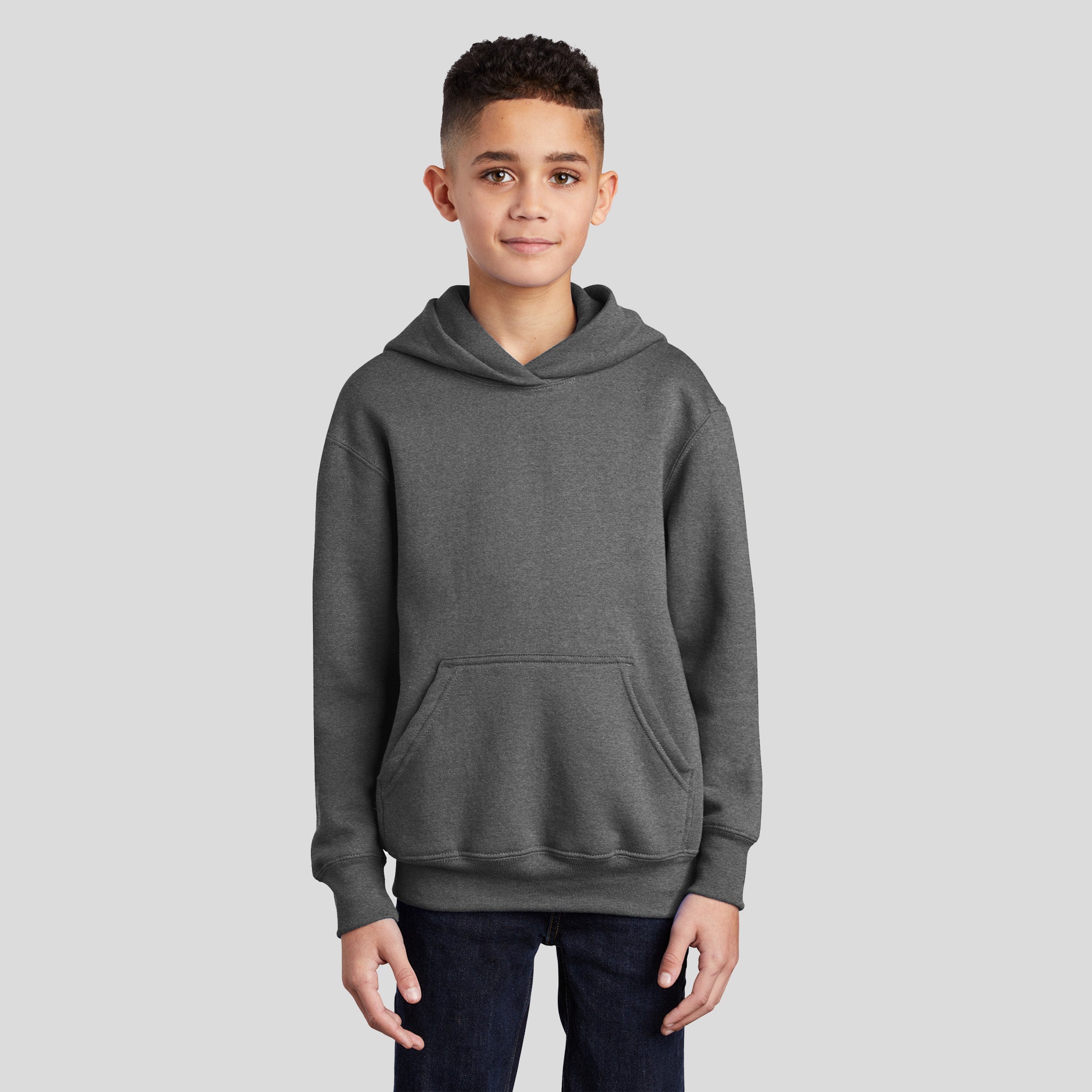Youth Core Fleece Pullover Hooded Sweatshirt | Graphite Heather