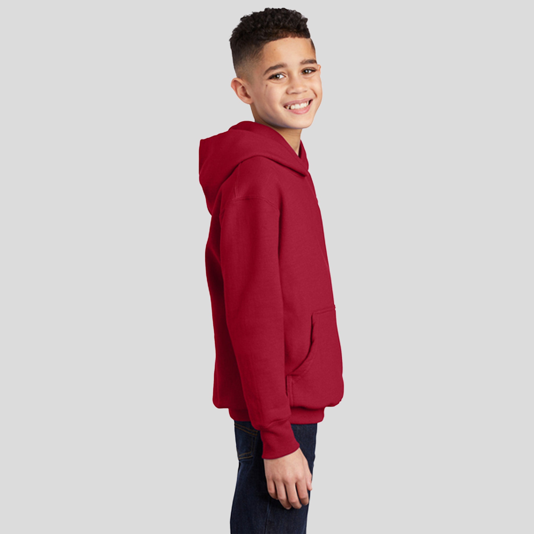 Youth Core Fleece Pullover Hooded Sweatshirt | Red