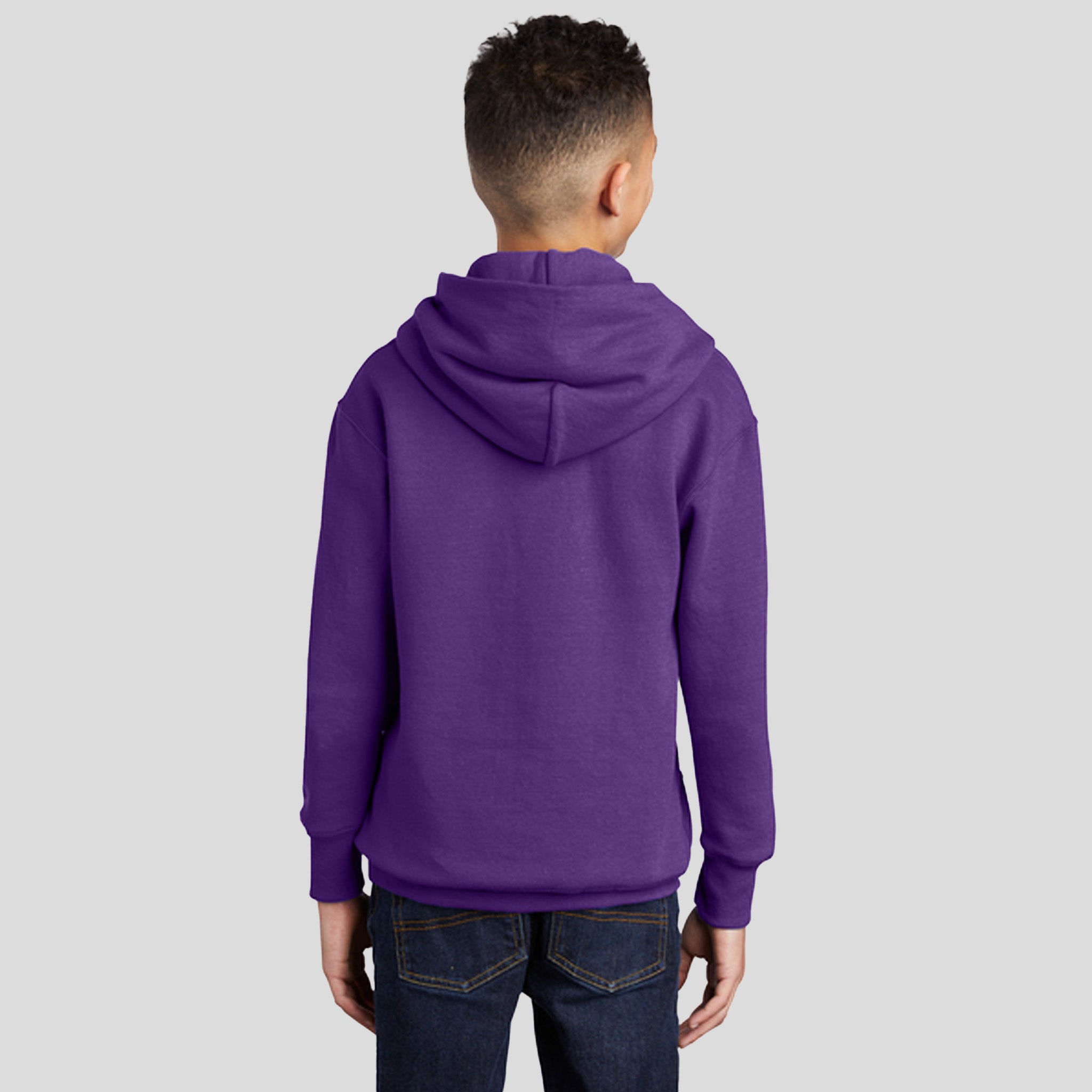Youth Core Fleece Pullover Hooded Sweatshirt | Team Purple