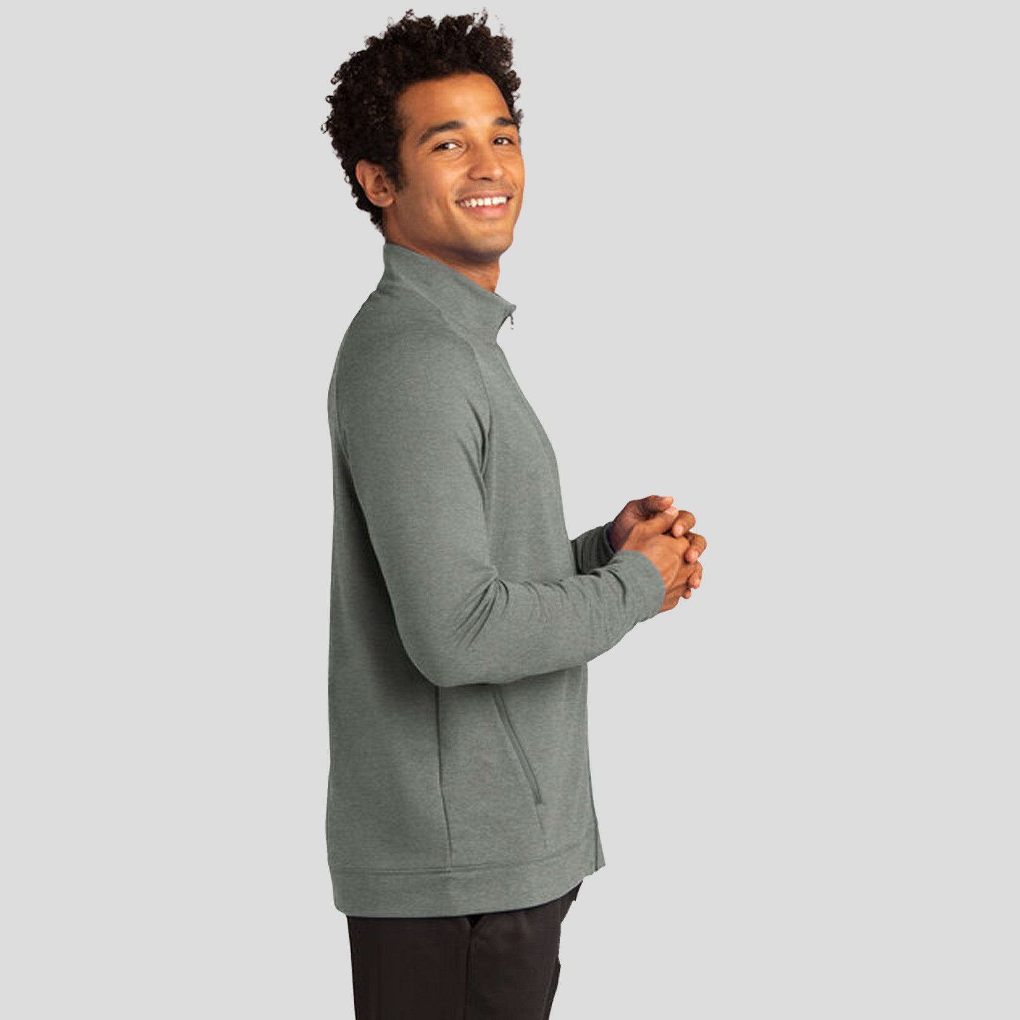 Sport-Wick ® Flex Fleece Full-Zip | Light Grey Heather