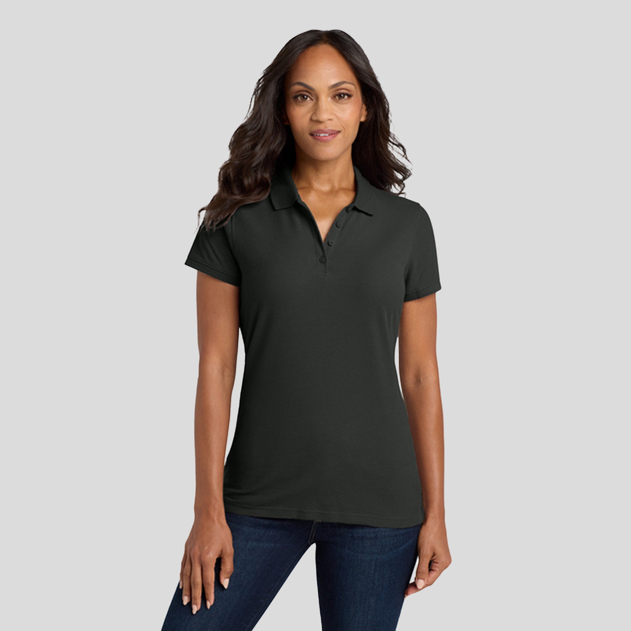 Women's Core Classic Pique Polo | Deep Black