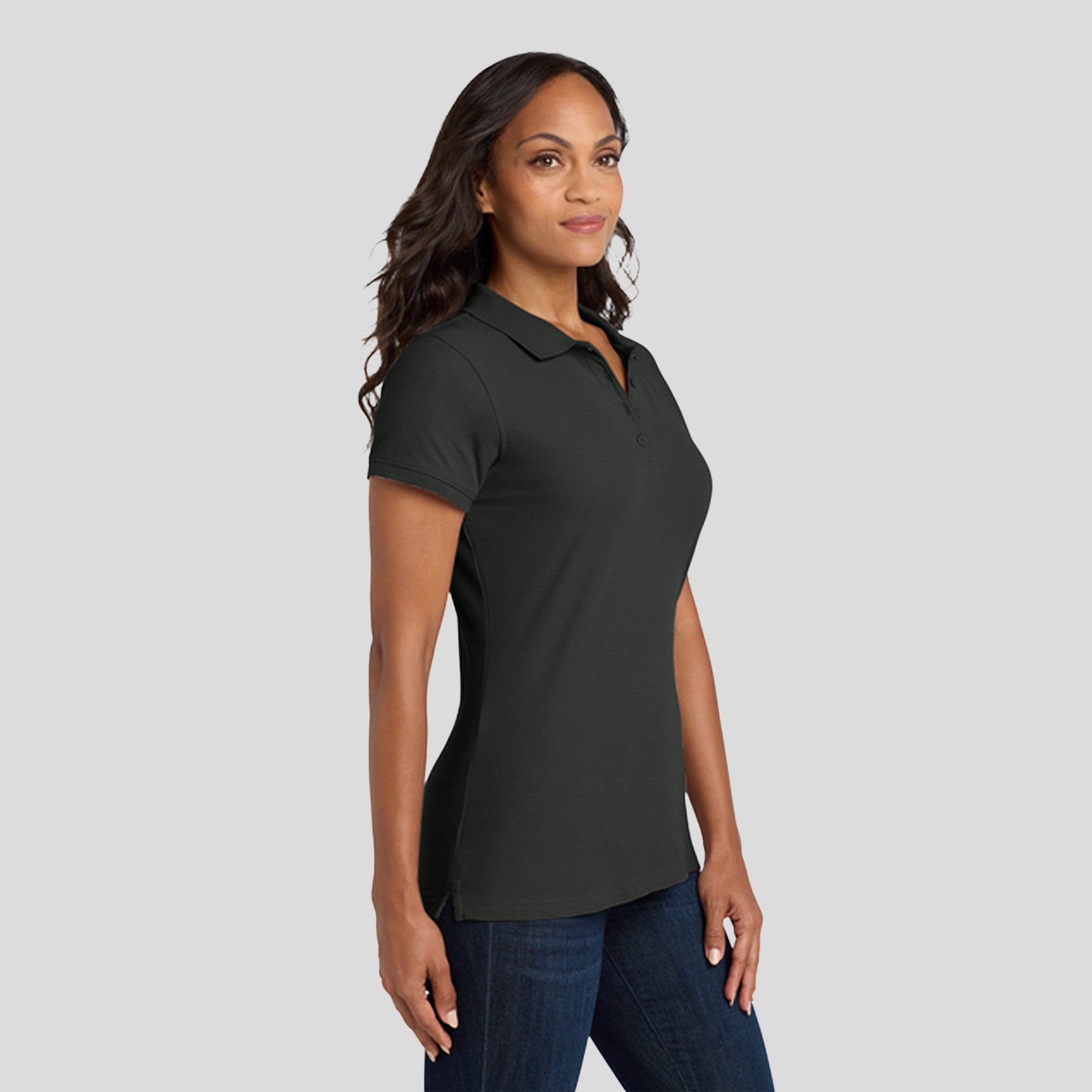 Women's Core Classic Pique Polo | Deep Black