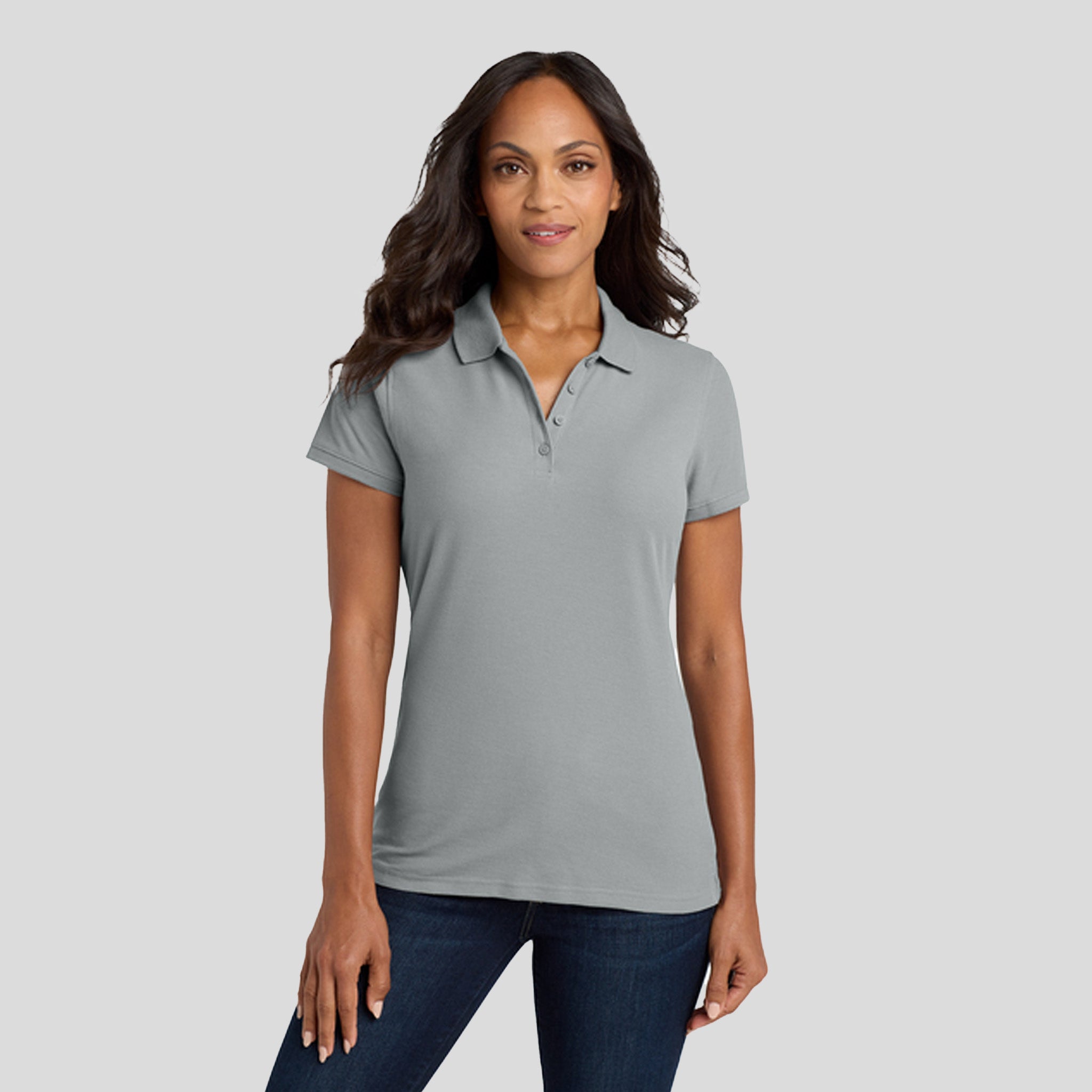 Women's Core Classic Pique Polo | Gusty Grey