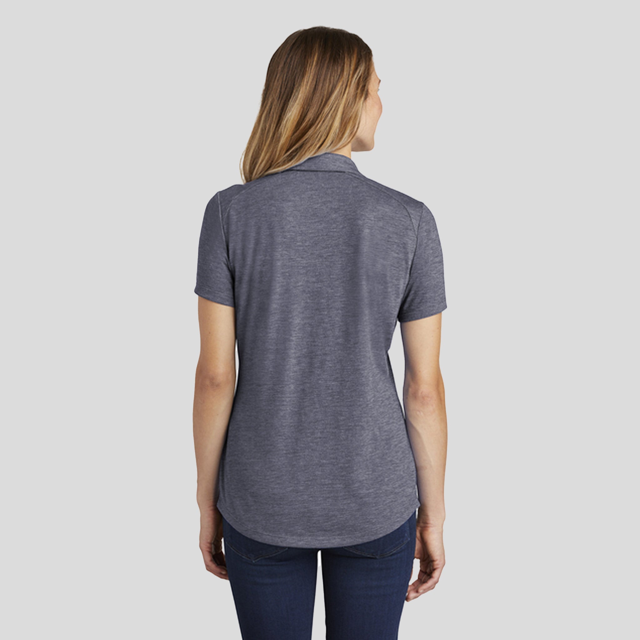 Women's PosiCharge ® Tri-Blend Wicking Polo | True Navy Heather