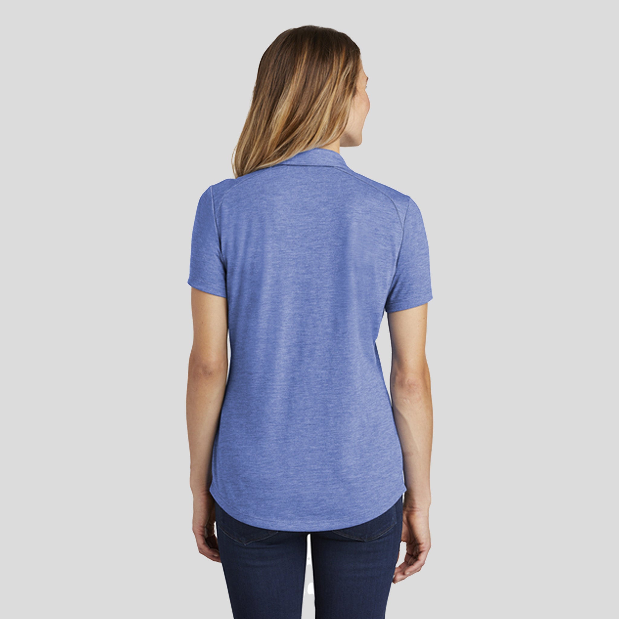 Women's PosiCharge ® Tri-Blend Wicking Polo | True Royal Heather