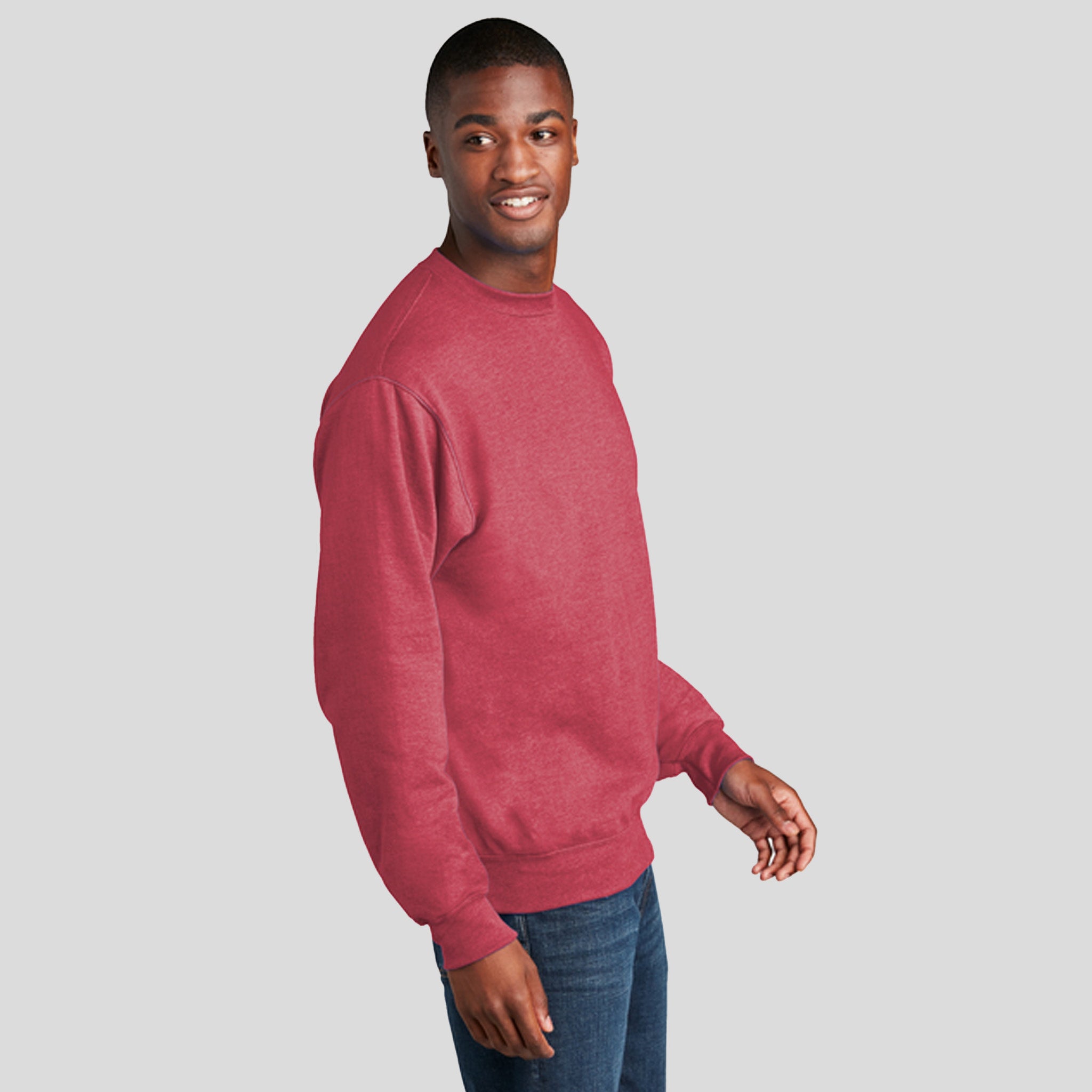 Core Fleece Crewneck Sweatshirt | Heather Red