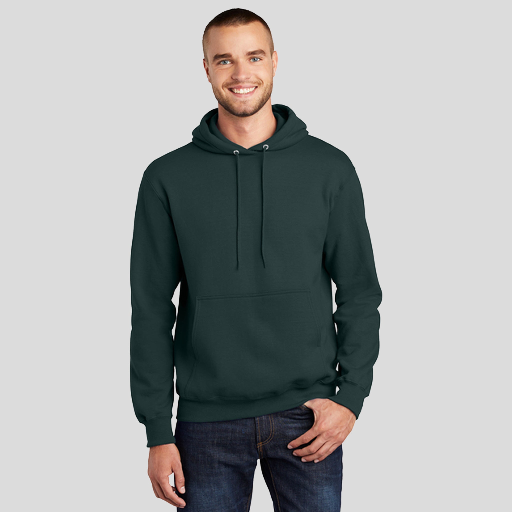 Core Fleece Pullover Hooded Sweatshirt | Dark Green