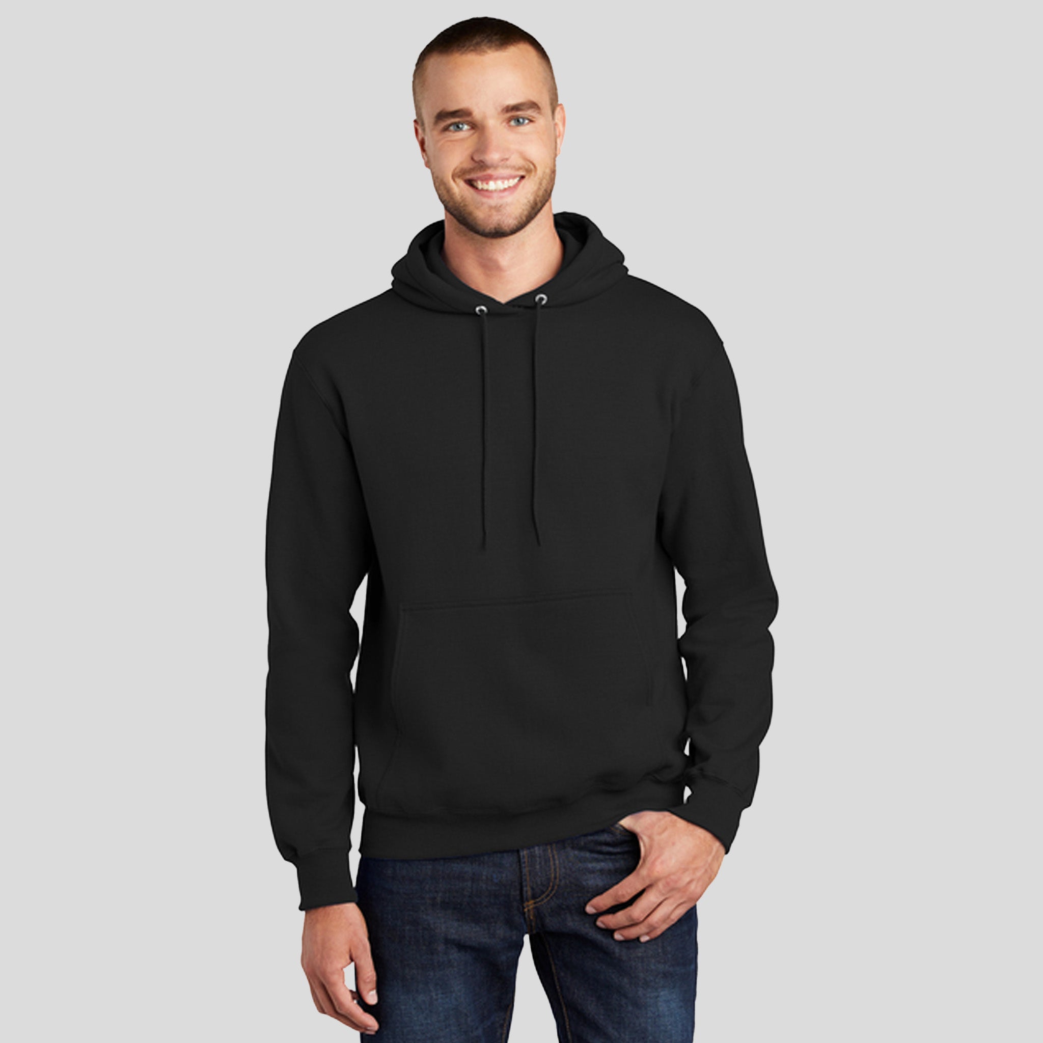 Core Fleece Pullover Hooded Sweatshirt | Jet Black