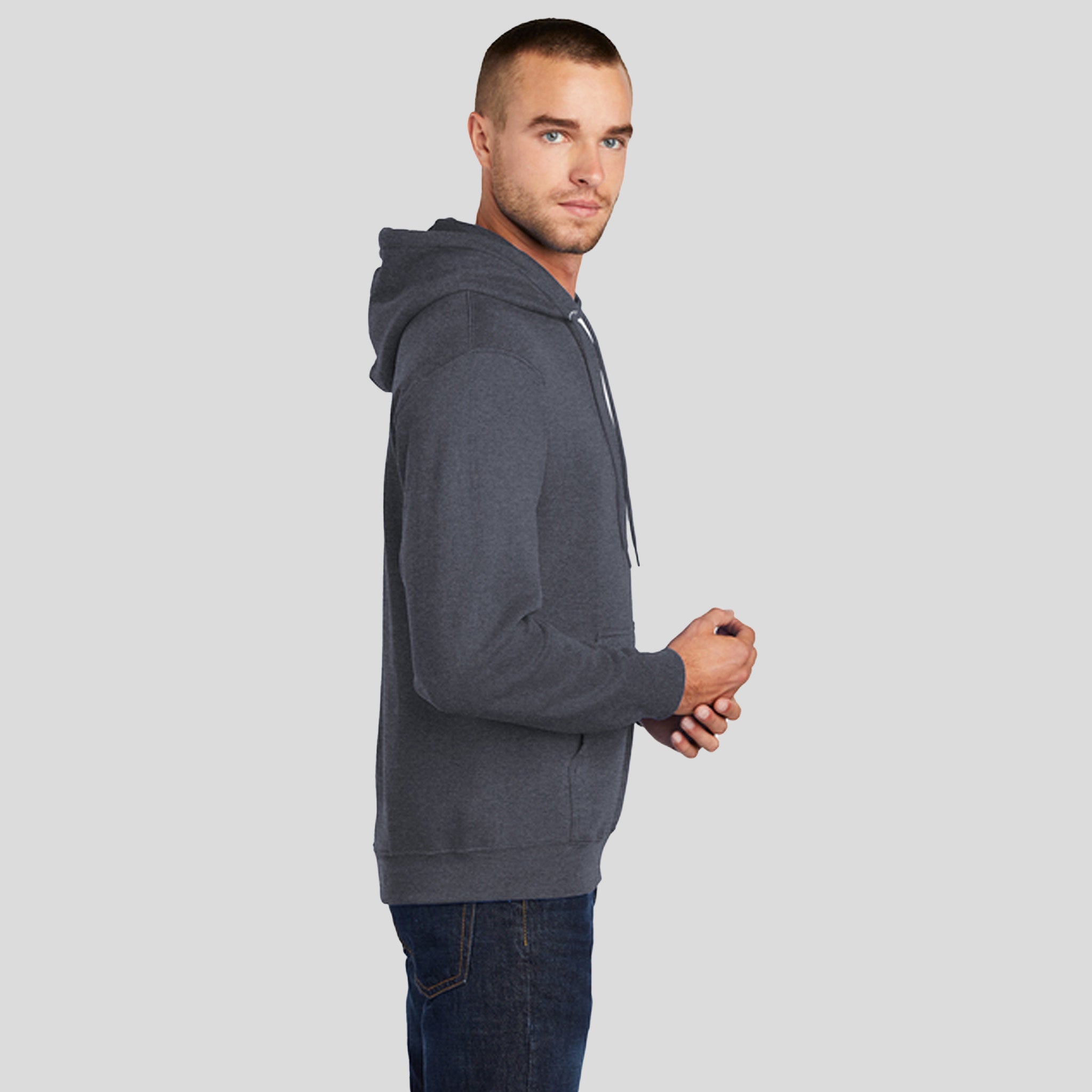 Core Fleece Pullover Hooded Sweatshirt | Heather Navy