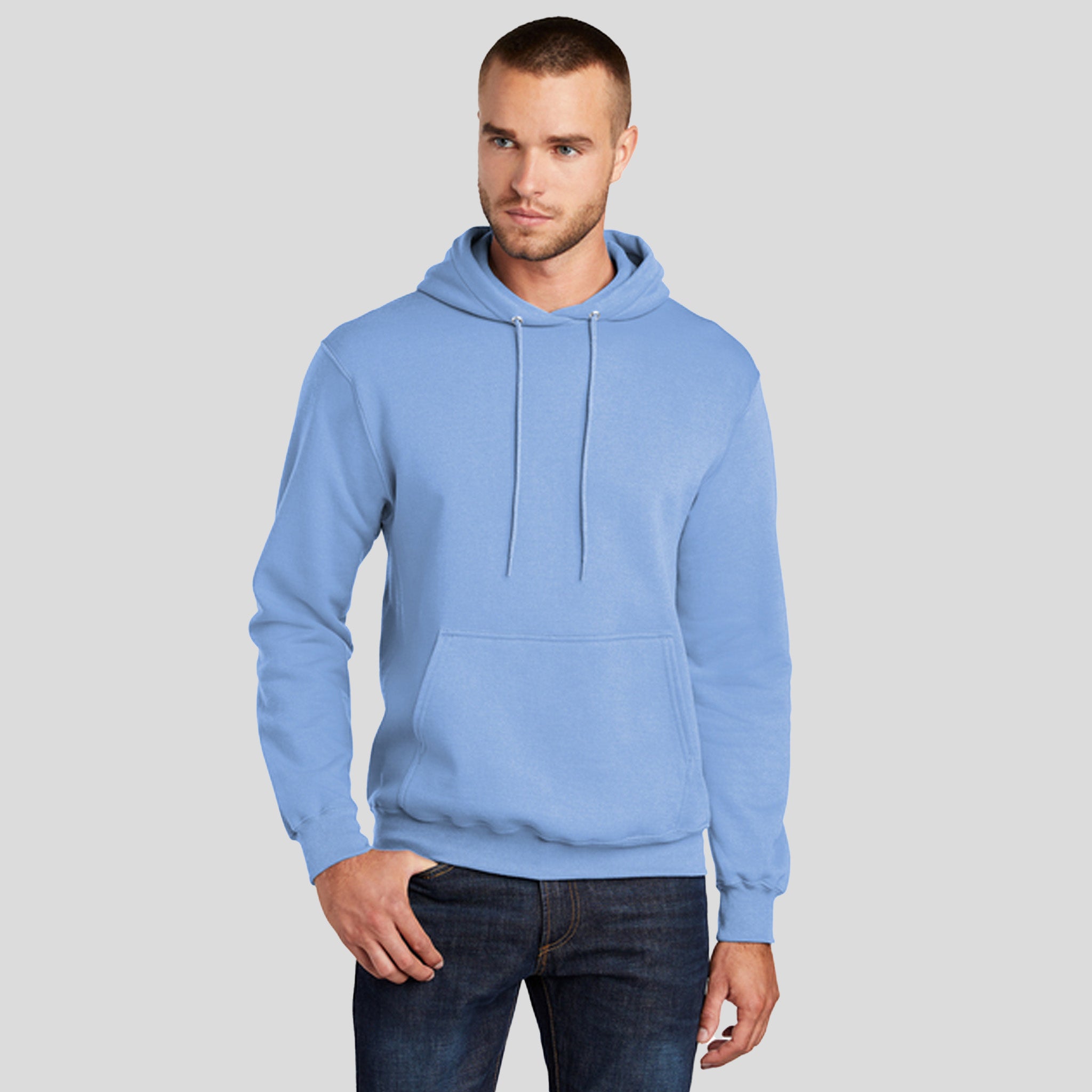 Core Fleece Pullover Hooded Sweatshirt | Light Blue