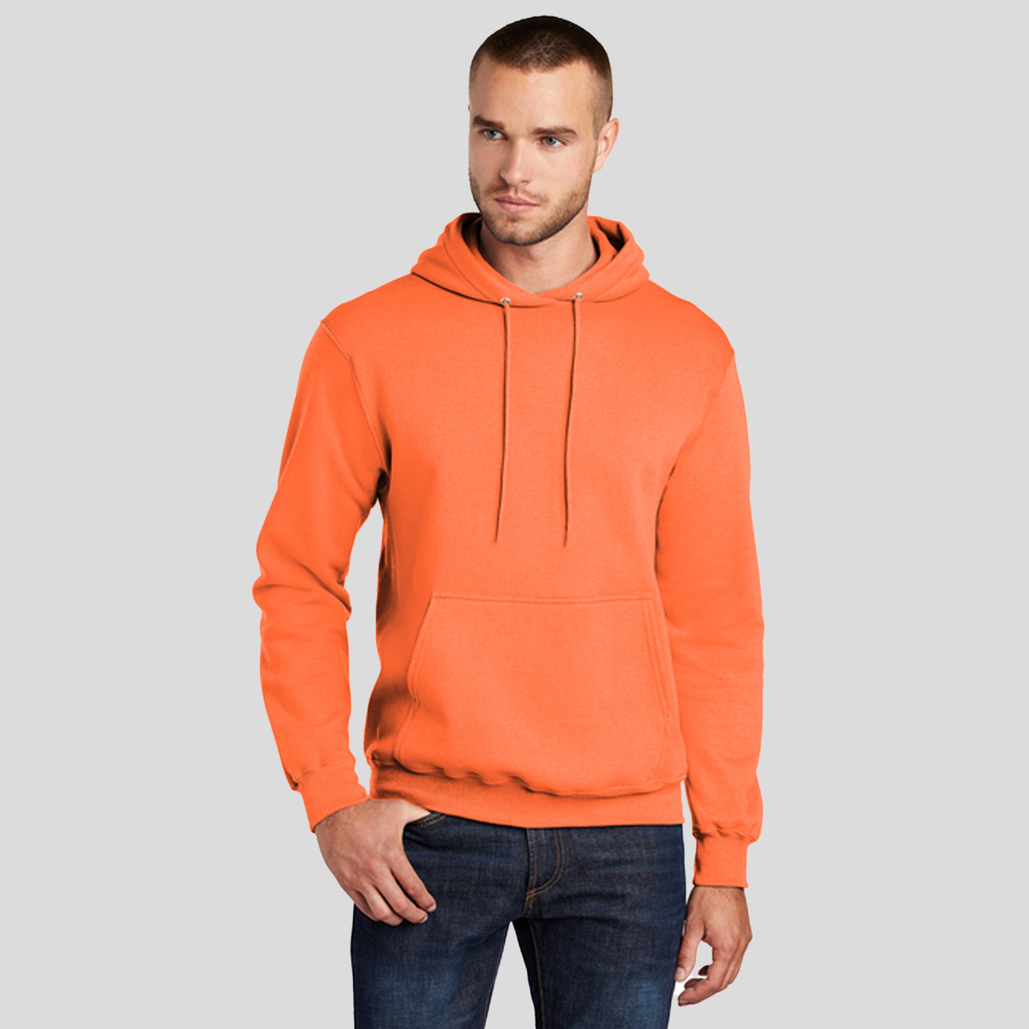 Core Fleece Pullover Hooded Sweatshirt | Neon Orange