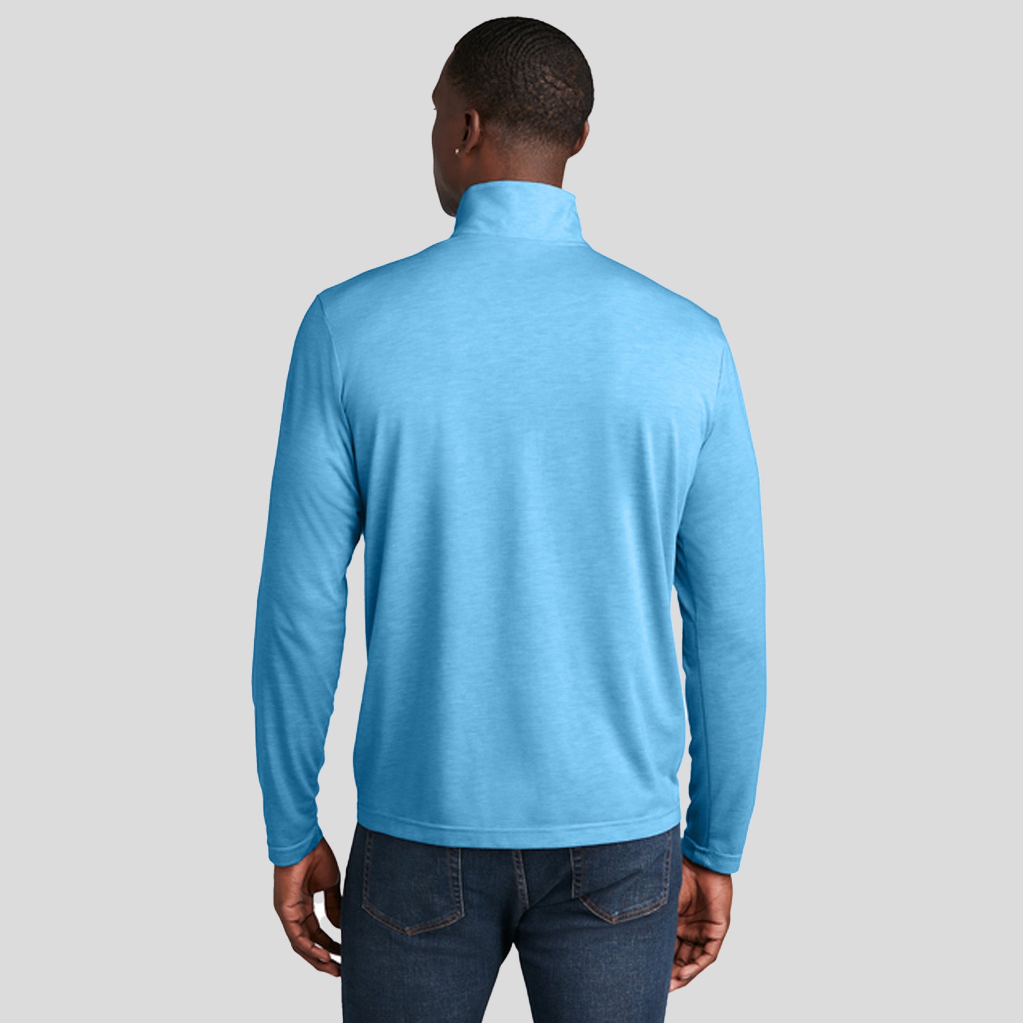 PosiCharge ยฎ Tri-Blend Wicking 1/4-Zip Pullover | Pond Blue Heather