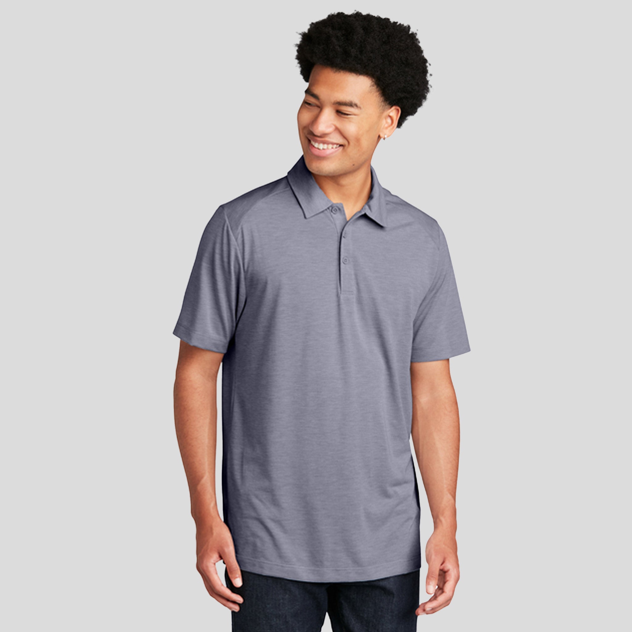 PosiCharge ® Tri-Blend Wicking Polo | True Navy Heather