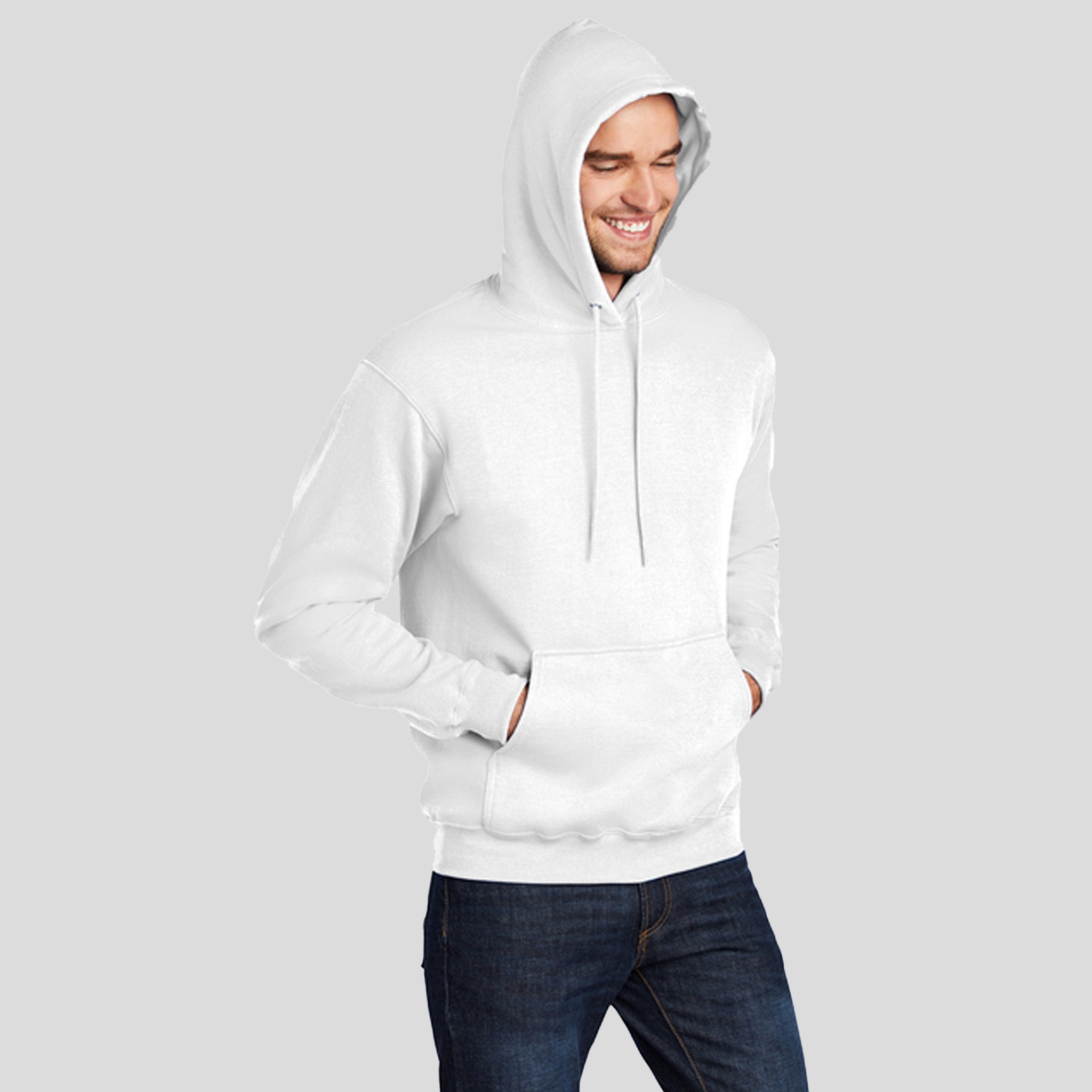 Tall Core Fleece Pullover Hooded Sweatshirt | White