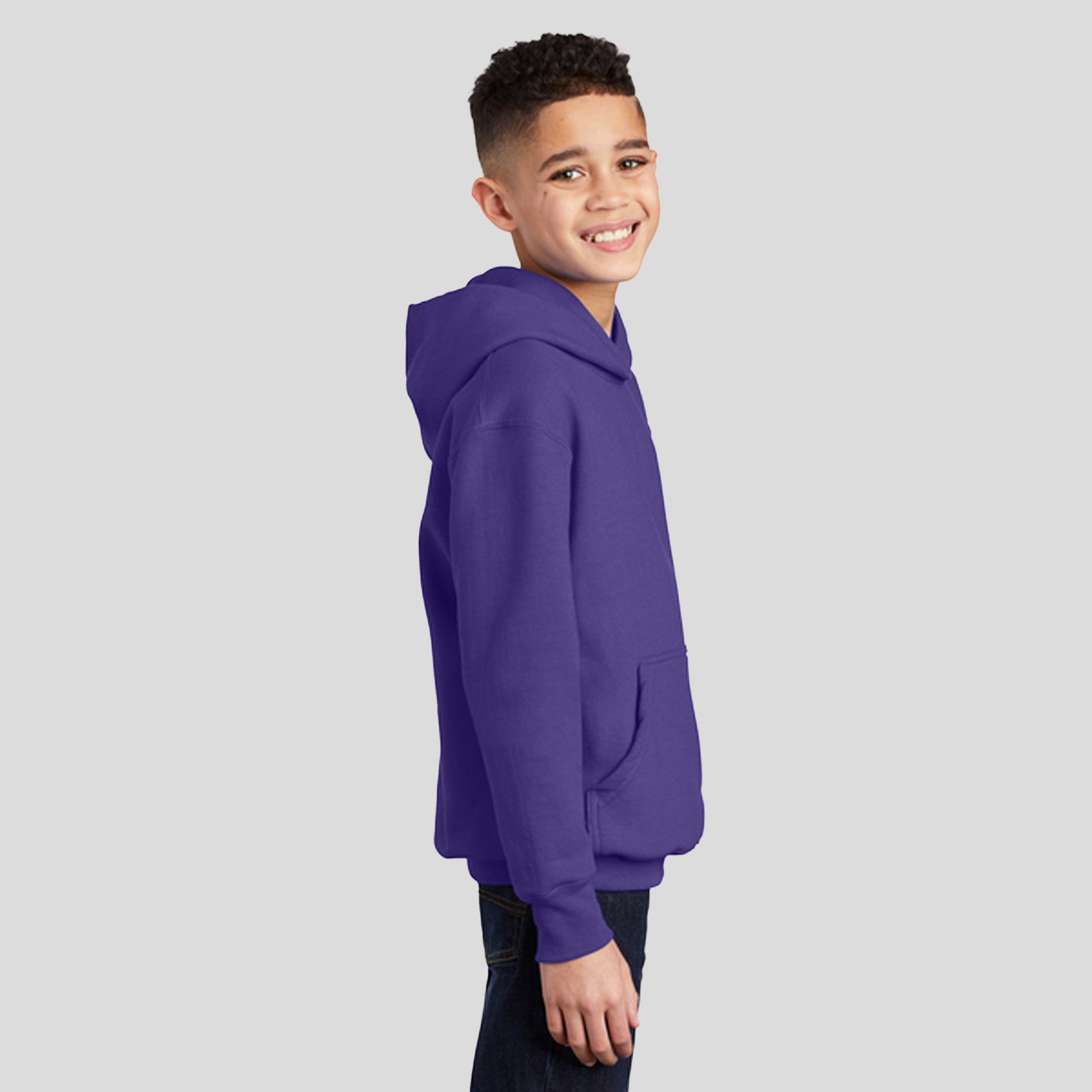 Youth Core Fleece Pullover Hooded Sweatshirt | Purple