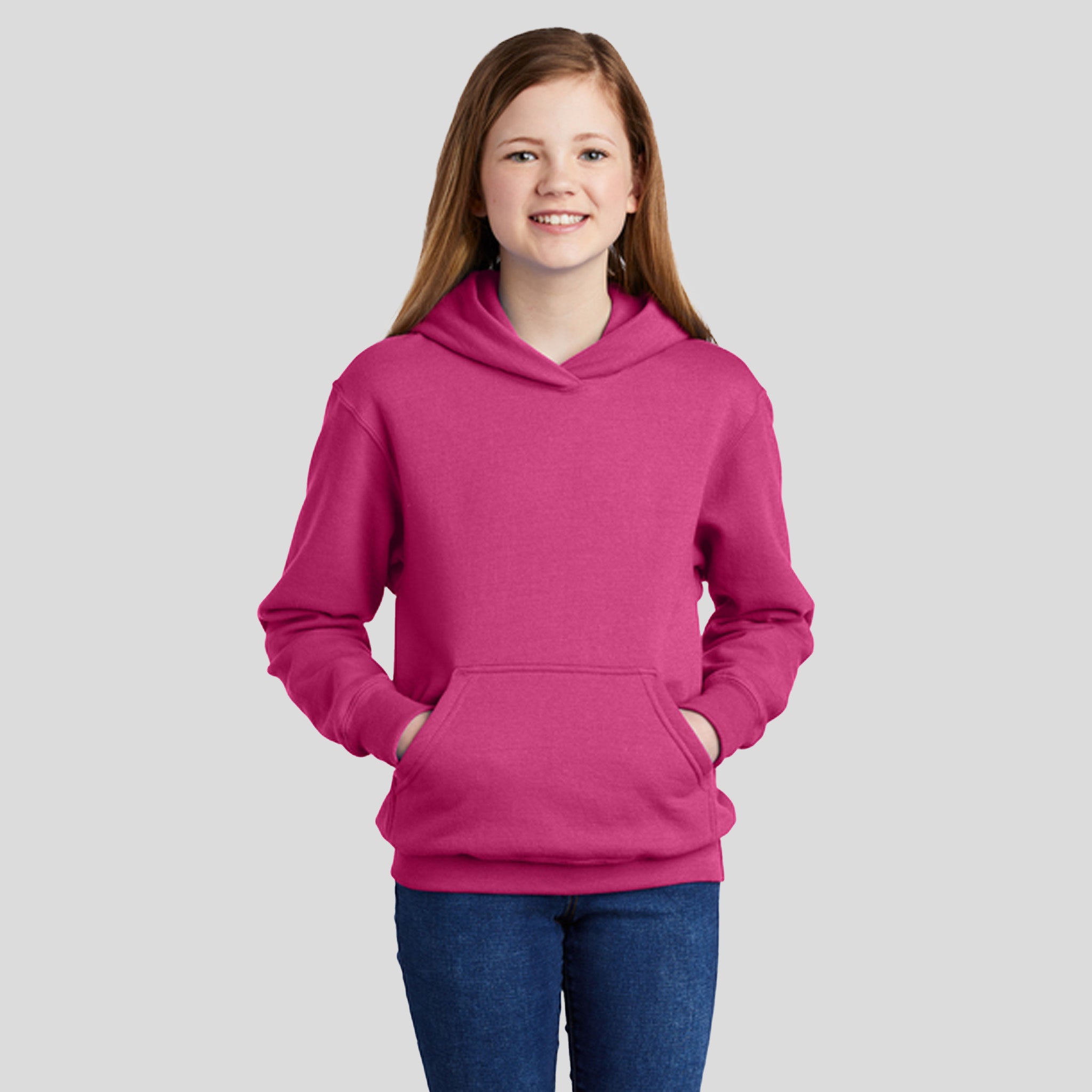Youth Core Fleece Pullover Hooded Sweatshirt | Sangria