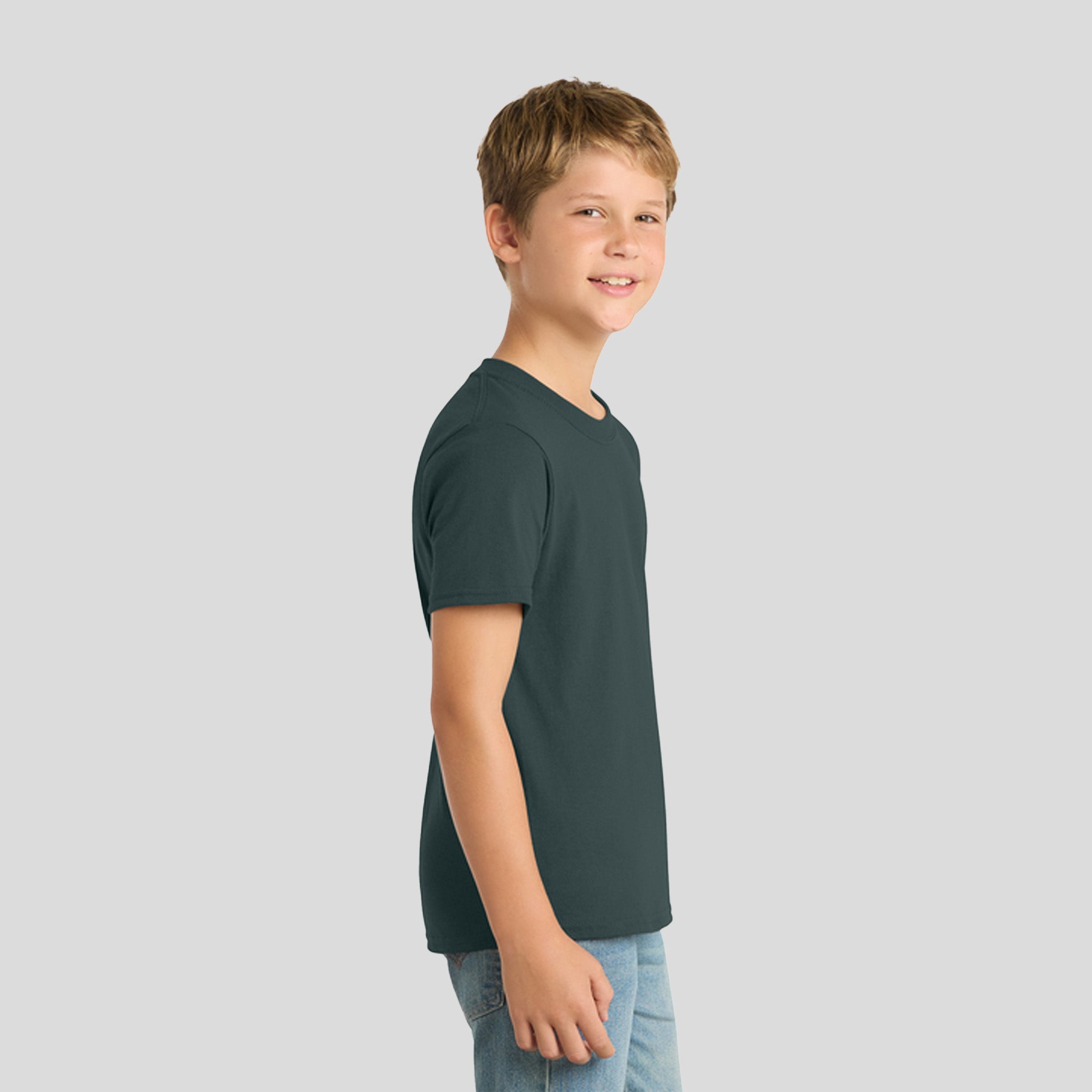 Youth Core Blend Tee | Dark Green