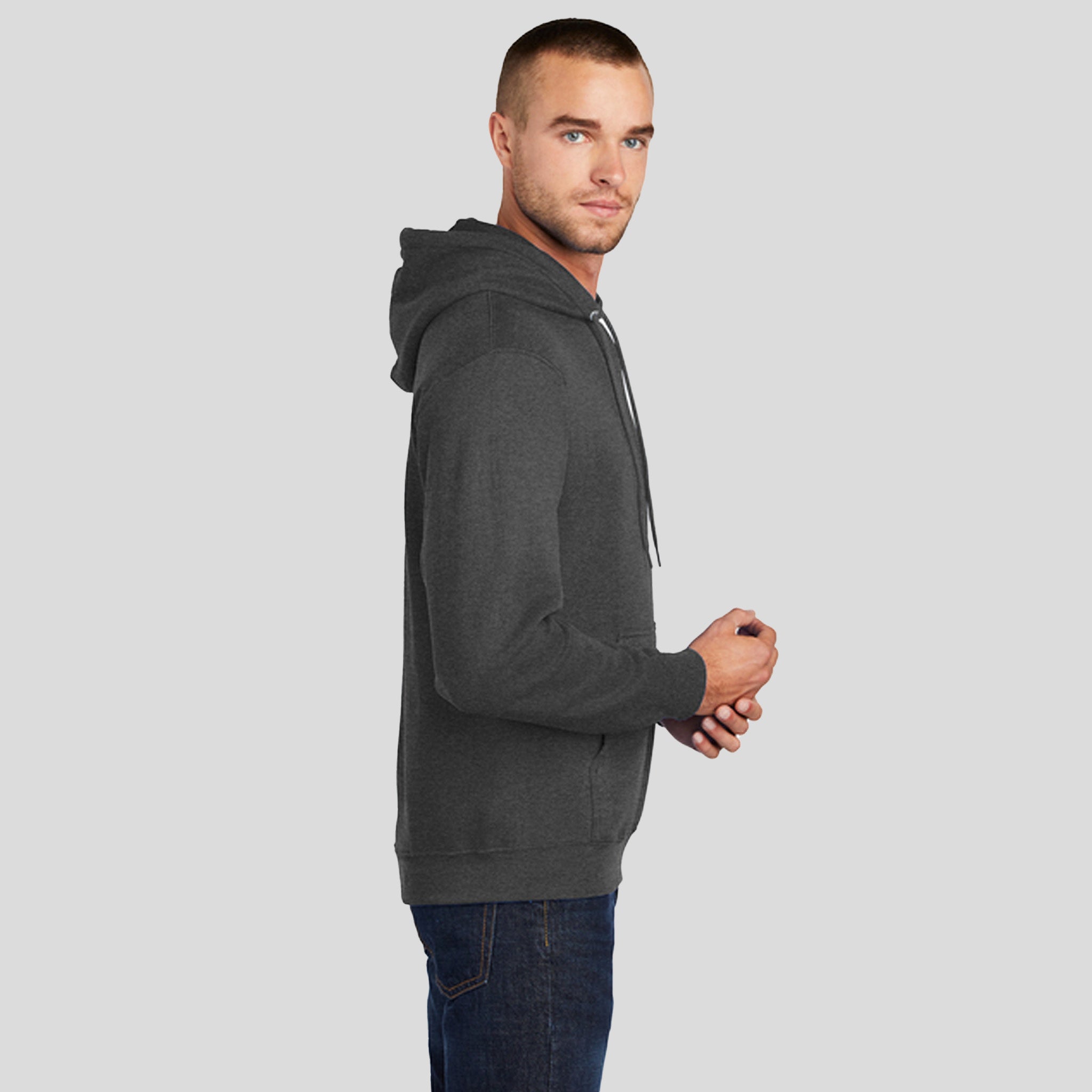 Core Fleece Pullover Hooded Sweatshirt | Dark Heather Grey