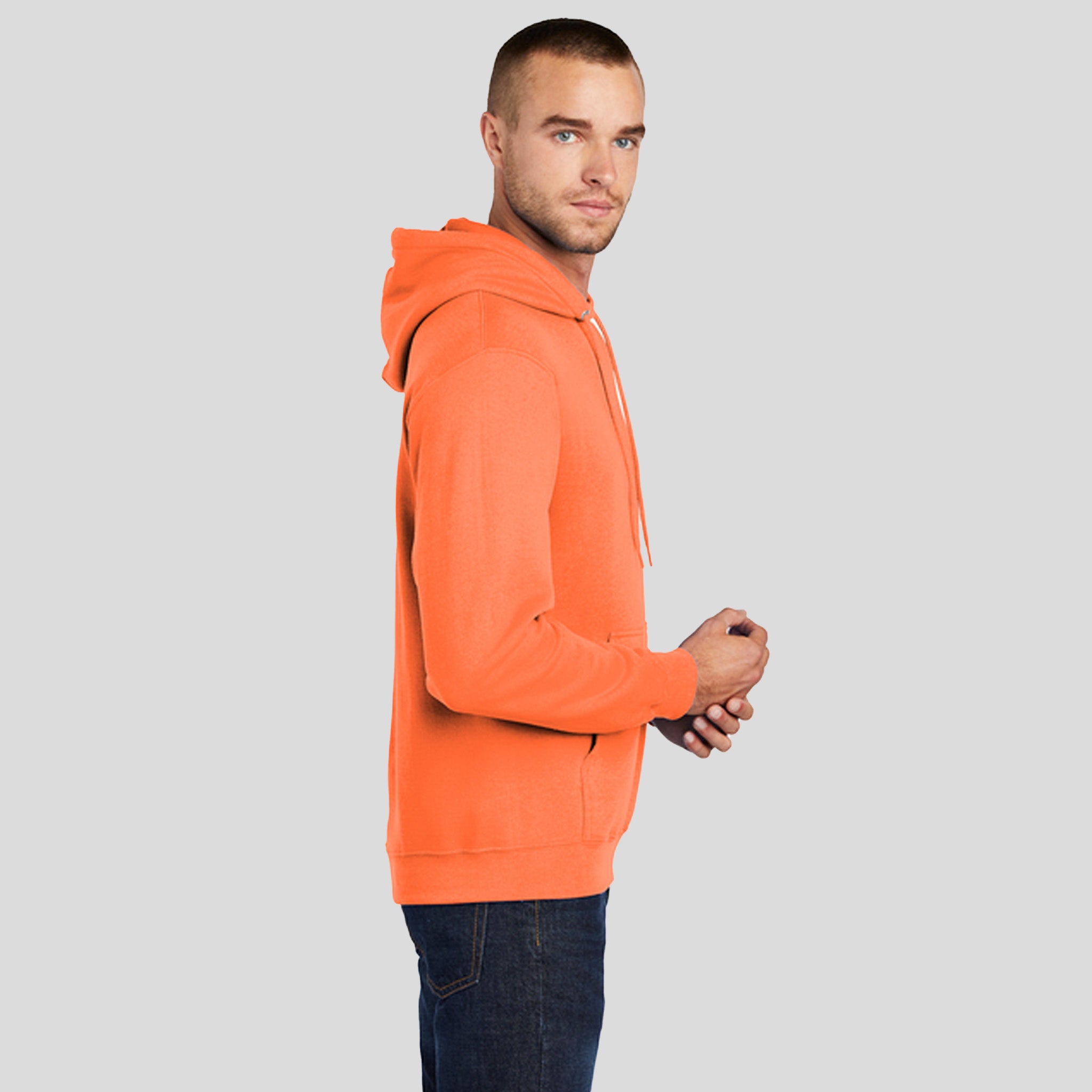 Core Fleece Pullover Hooded Sweatshirt | Neon Orange