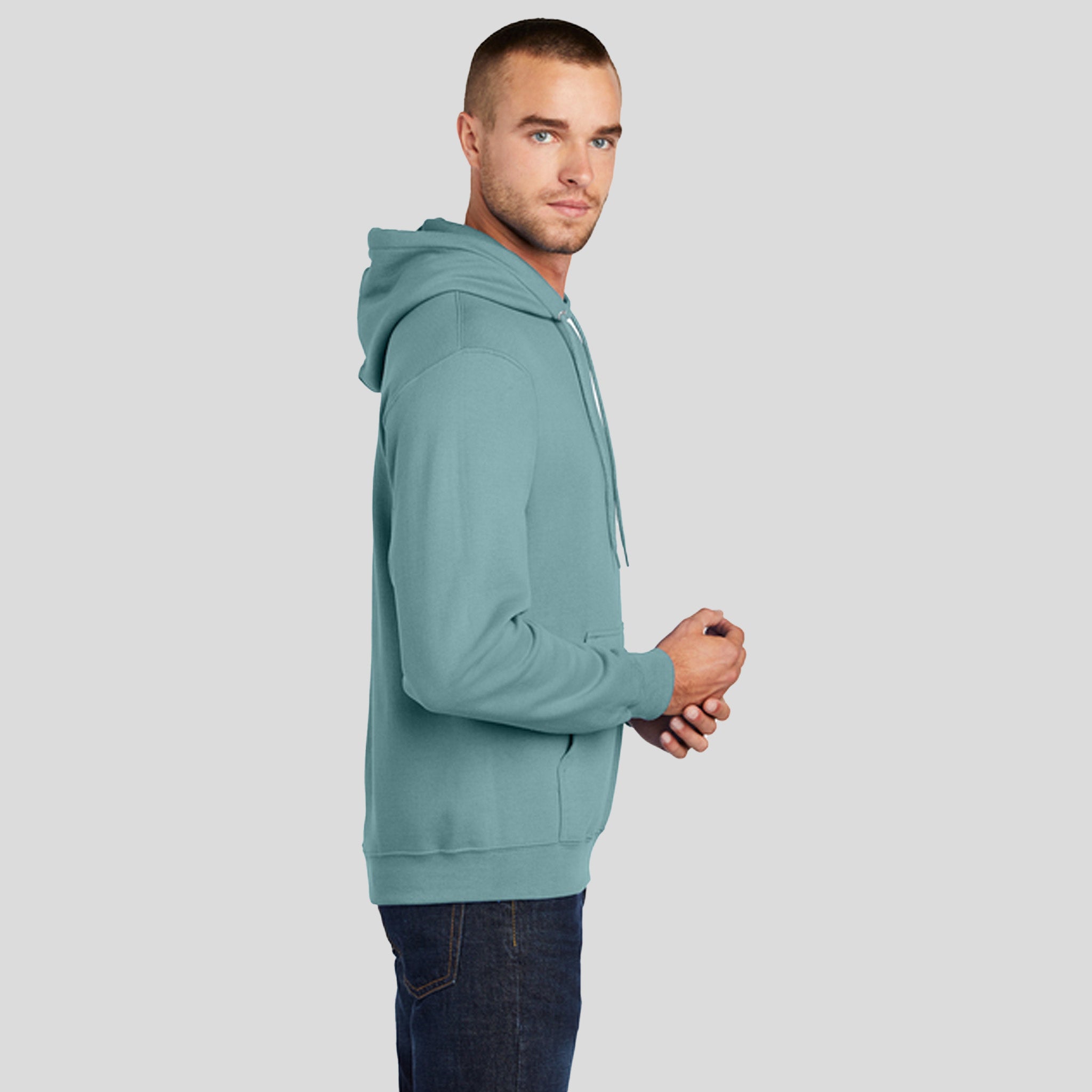 Core Fleece Pullover Hooded Sweatshirt | Stonewashed Blue