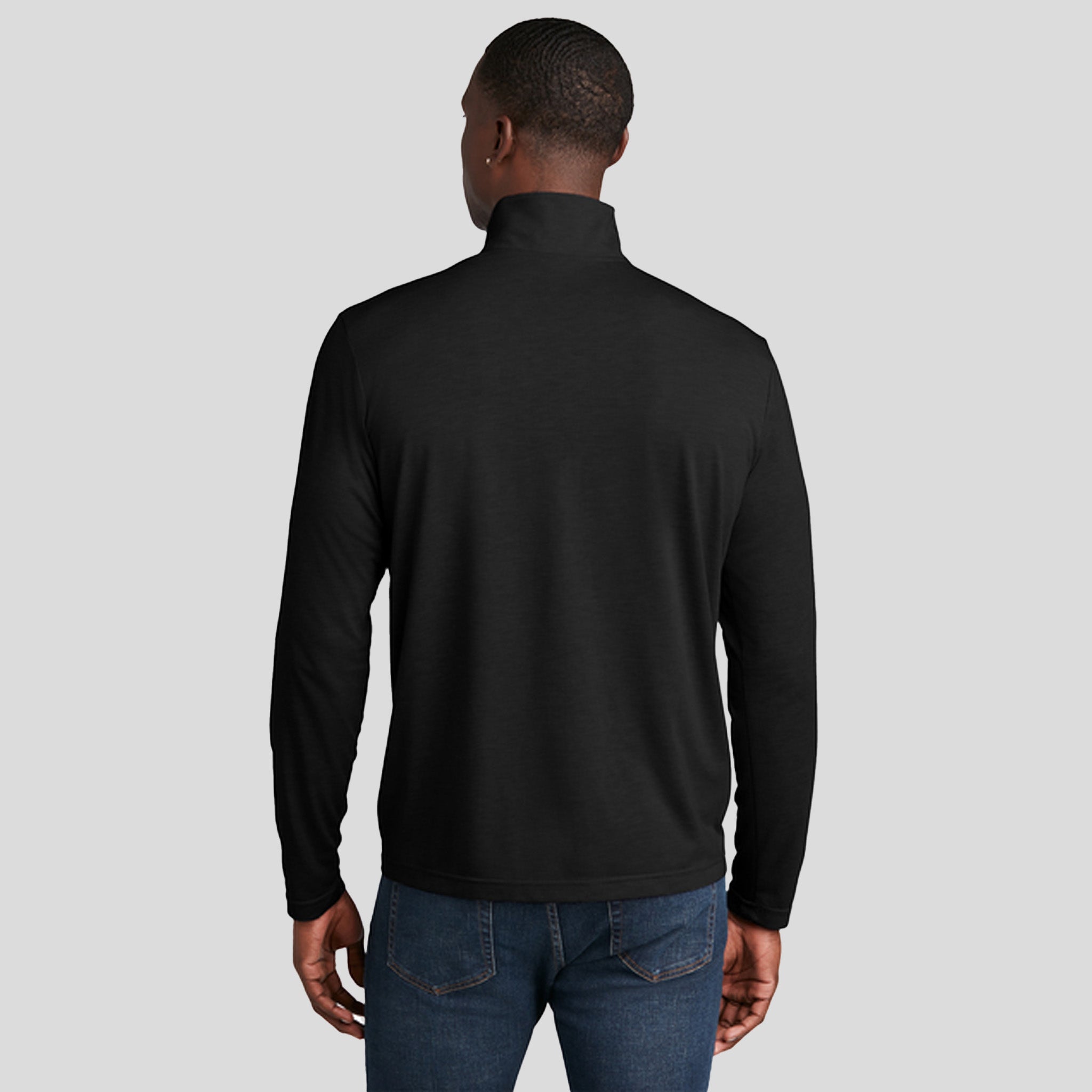 PosiCharge ® Tri-Blend Wicking 1/4-Zip Pullover | Black Triad Solid