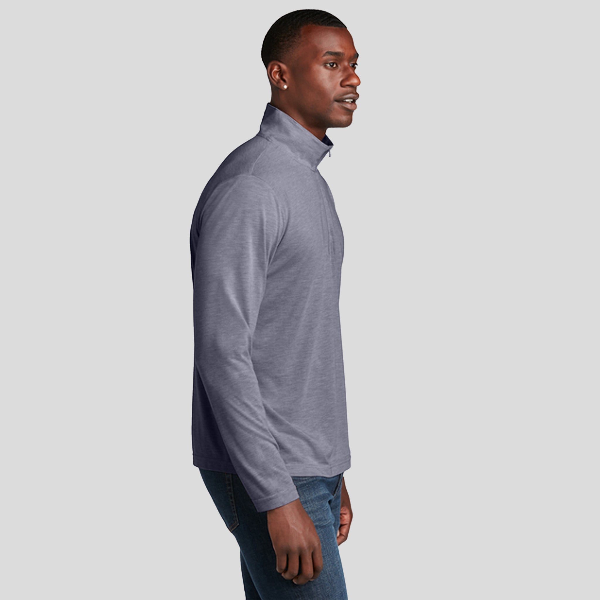 PosiCharge ® Tri-Blend Wicking 1/4-Zip Pullover | True Navy Heather