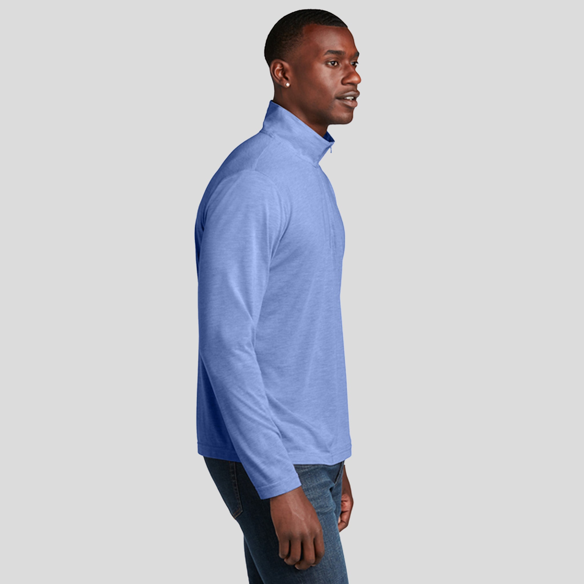 PosiCharge ® Tri-Blend Wicking 1/4-Zip Pullover | True Royal Heather